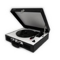 Jensen Portable 3 Speed Stereo Turntable W/Built In Speaker (Black)